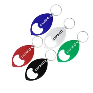 Football Shaped Bottle Opener With Key Ring
