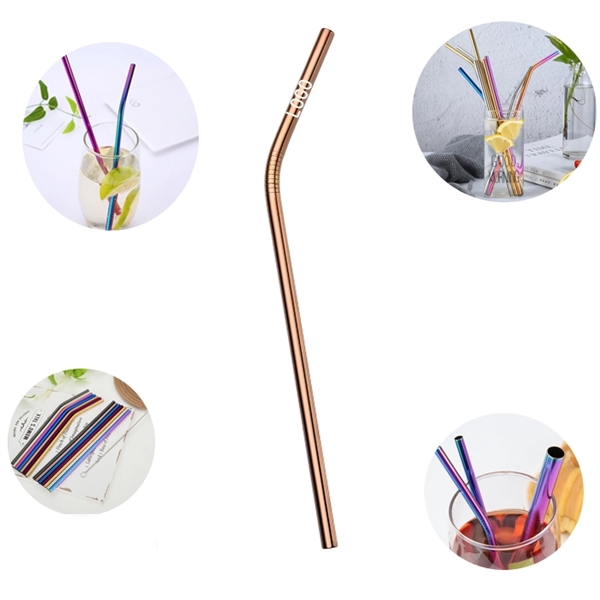Reusable  Curved Stainless Steel Straw - Image 1