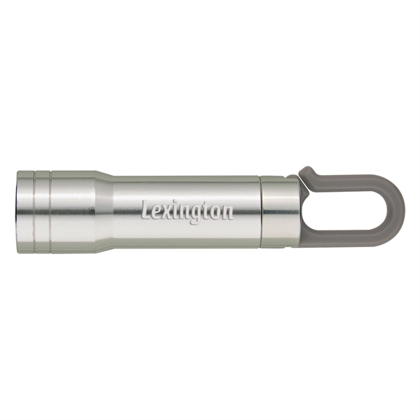 Mini Aluminum Flashlight With Carabiner - Image 2