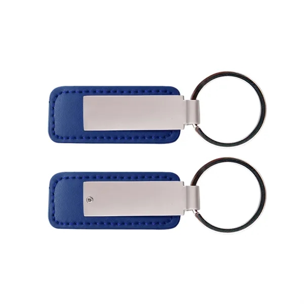 Leatherette with Rectangular Metal Key Tag - Image 8