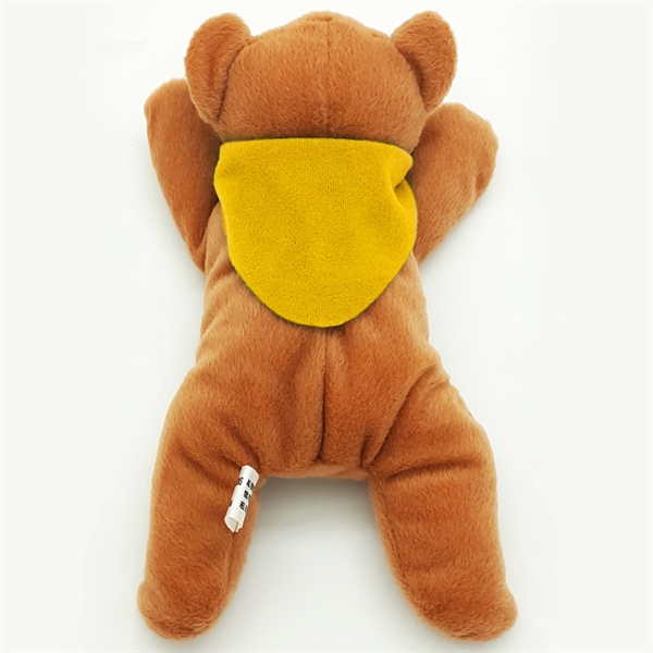 8" Laying Down Beanie Brown Bear - Image 4