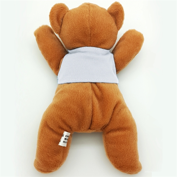 8" Laying Down Beanie Brown Bear - Image 9