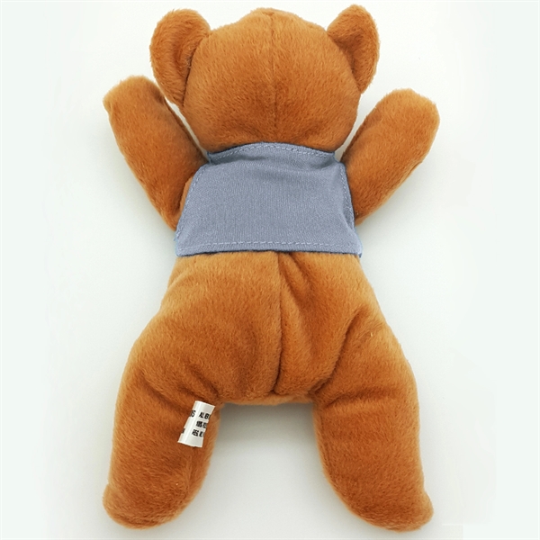 8" Laying Down Beanie Brown Bear - Image 14