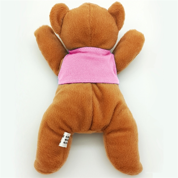 8" Laying Down Beanie Brown Bear - Image 16