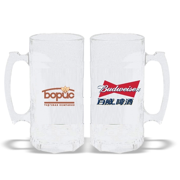 16 oz. Photo Frosted Beer Stein, Personalised Beer Steins - Image 1