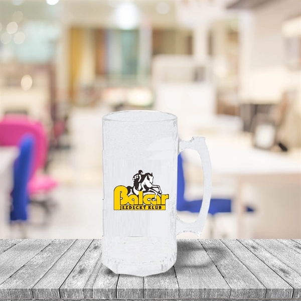 16 oz. Photo Frosted Beer Stein, Personalised Beer Steins - Image 4