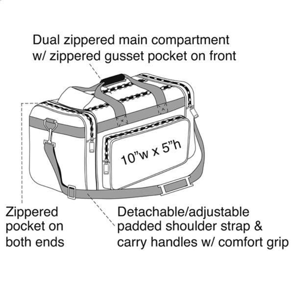 21'' Deluxe Sport Bag, Duffel Bag, Travel Bag, Gym Bag - Image 5