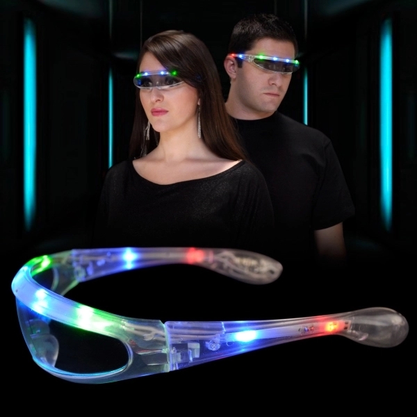 Spaceman light up futuristic sunglasses - Image 2