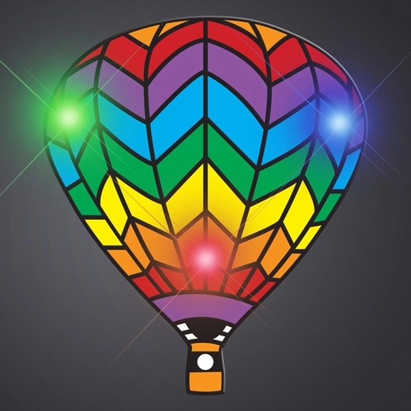 Rainbow Hot Air Balloon Body Light Blinkie - Image 2