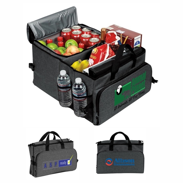 Deluxe 40 Cans Cooler, Car Trunk Organizer with Cooler - Image 1