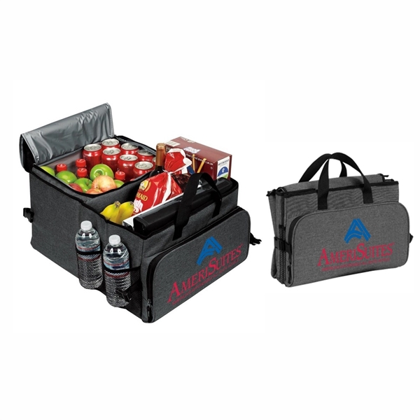 Deluxe 40 Cans Cooler, Car Trunk Organizer with Cooler - Image 1