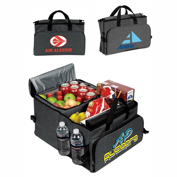 Deluxe 40 Cans Cooler, Car Trunk Organizer with Cooler