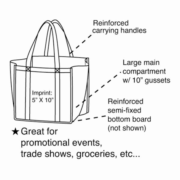 Grocery Tote Bag, Jumbo Tote, Reusable Grocery bag - Image 4