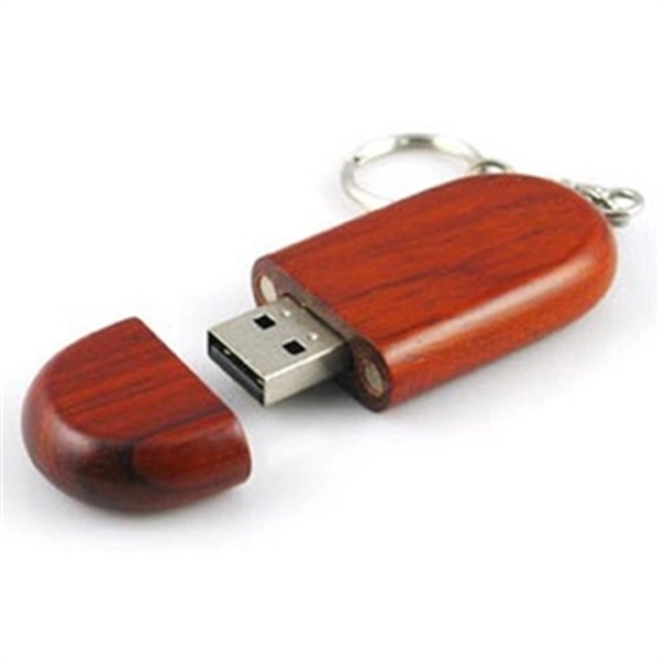Kenai Wood USB Flash Drive w/ Key Ring - Image 6