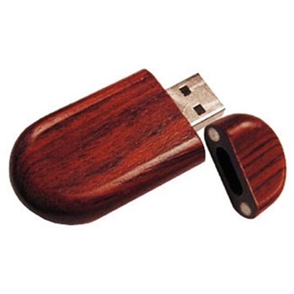 Kenai Wood USB Flash Drive w/ Key Ring - Image 7
