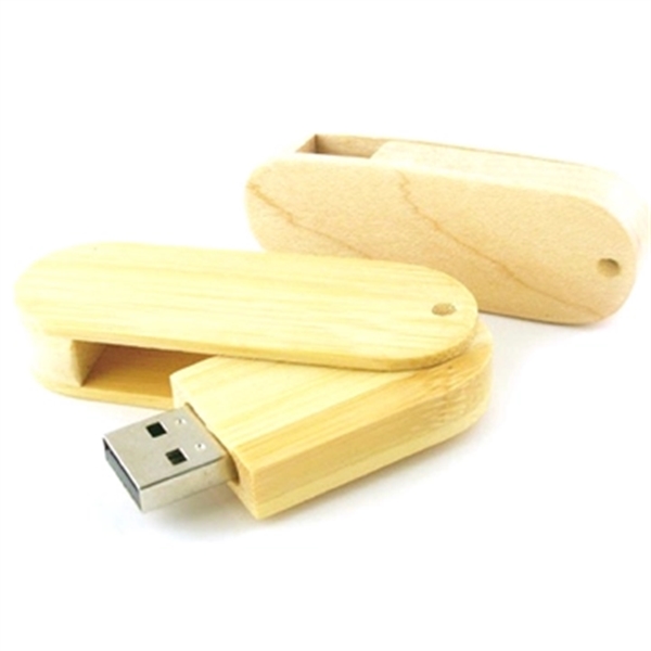 Buskin Wood Swivel USB Flash Drive - Image 2