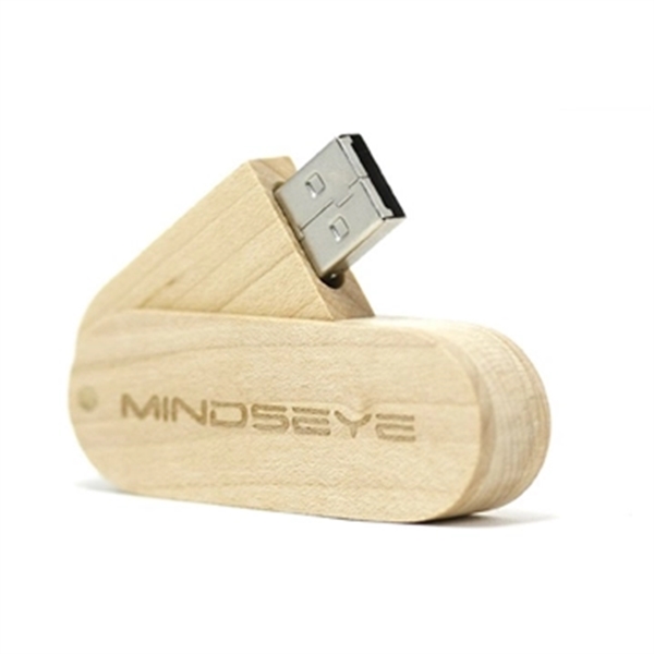 Buskin Wood Swivel USB Flash Drive - Image 8