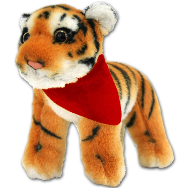 8" Jungle Animals Standing Brown Tiger - Image 3