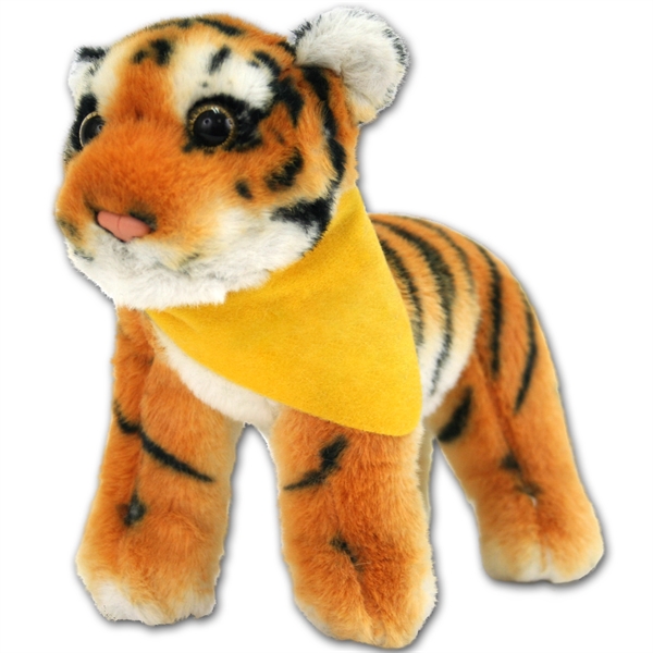 8" Jungle Animals Standing Brown Tiger - Image 4