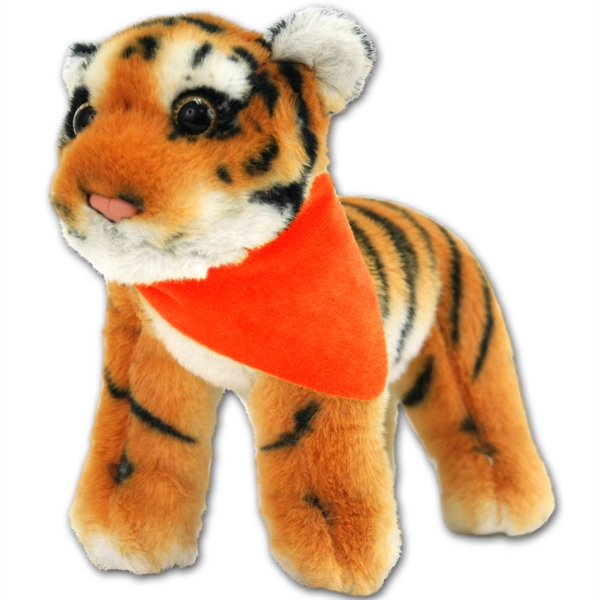8" Jungle Animals Standing Brown Tiger - Image 5
