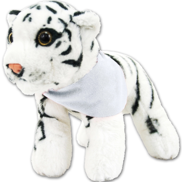 8" Jungle Animals Standing White Tiger - Image 2