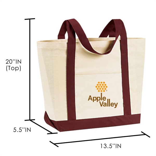 Two-Tone Boat Bag, Tote Bag, Reusable Grocery bag - Image 2