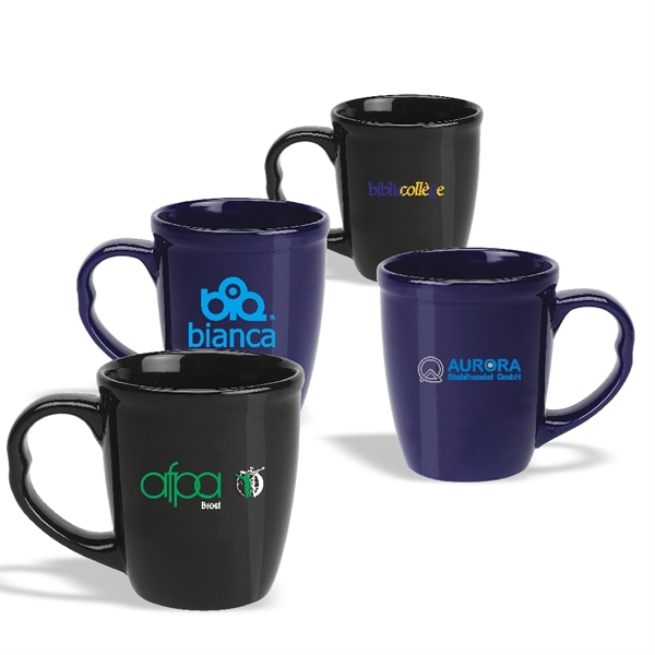 Coffee mug, 15 oz. Mighty Ceramic Mug (Cobalt Blue & Black) - Image 1