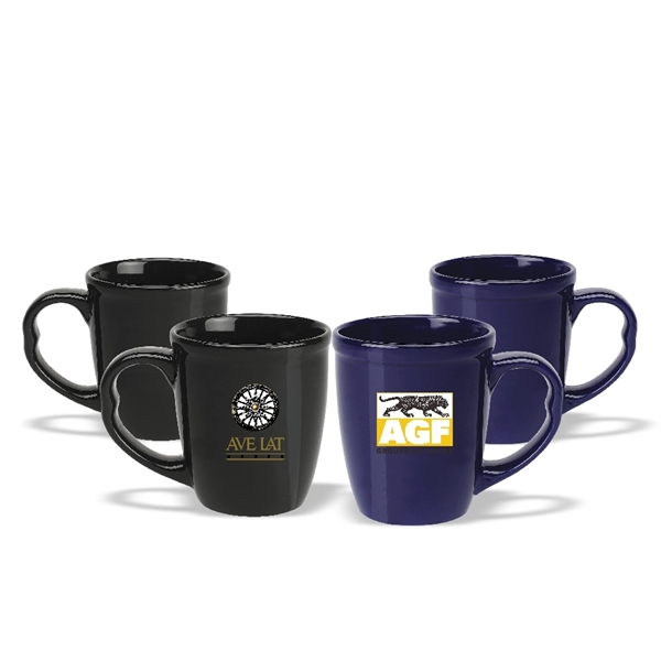 Coffee mug, 15 oz. Mighty Ceramic Mug (Cobalt Blue & Black) - Image 4