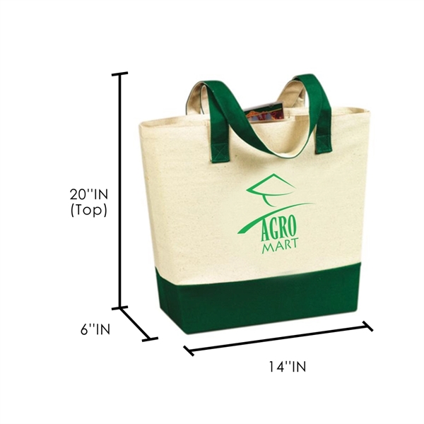 Cotton Canvas Tote Bag, Reusable Grocery bag - Image 2