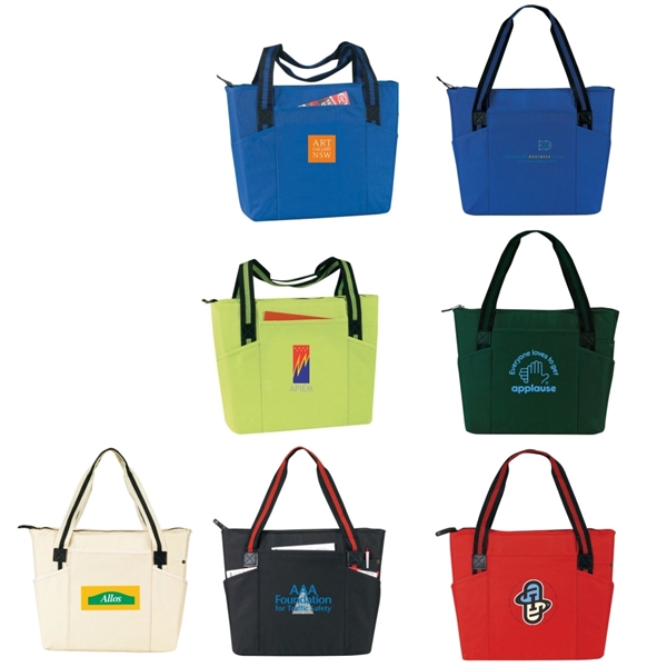 Tote Bag with Pocket, Canvas Tote Bag, Reusable Grocery bag - Image 4