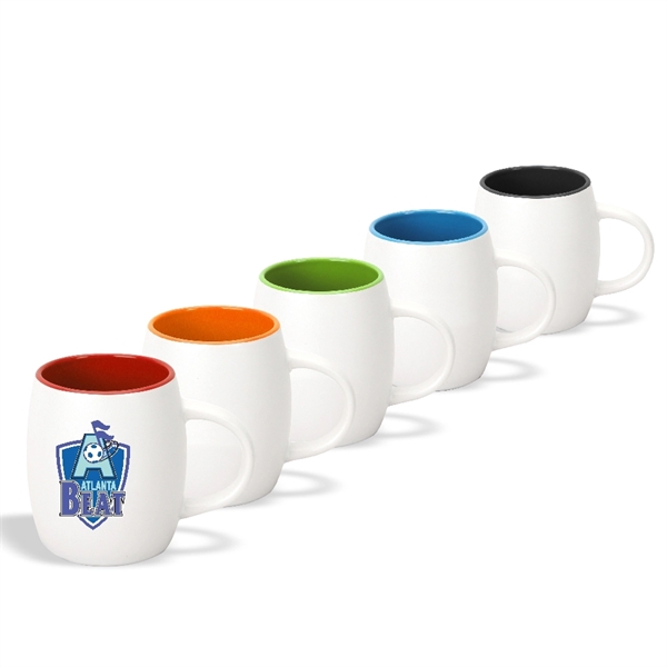 Coffee mug, 14 oz. White Barrel Matte Ceramic Mug - Image 2