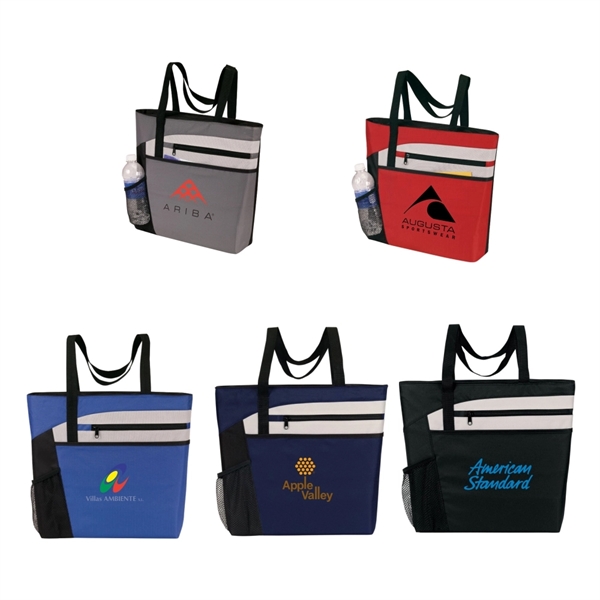 Tote Bag with Pocket, Canvas Tote Bag with Zipper - Image 4
