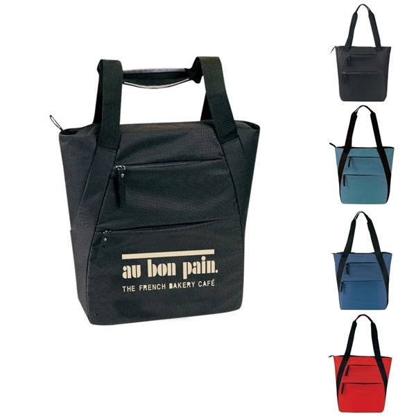 Tote Bag with Pocket, Canvas Tote Bag with Zipper - Image 1
