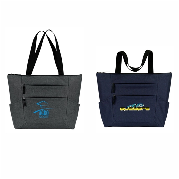 Premium Zippered Tote, Canvas Tote Bag with Zipper - Image 2