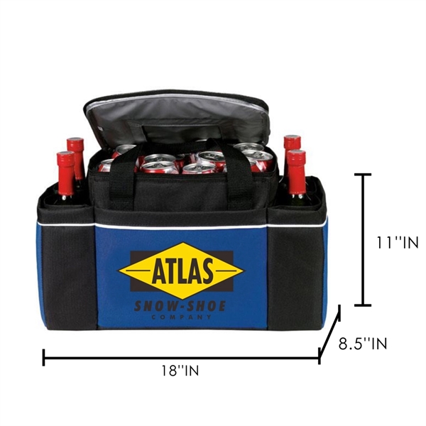 Cooler Bag, 24 Cans Large Capacity Plus Wine Bottle Holders - Image 4
