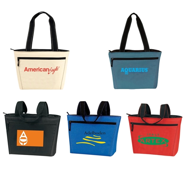 Cooler Tote, Two Tone 12 Pack Insulated Lunch Tote - Image 3