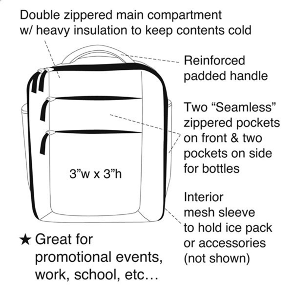 Cooler Bag, 9-Pack Portable Cooler, Premium Vertical Cooler - Image 5