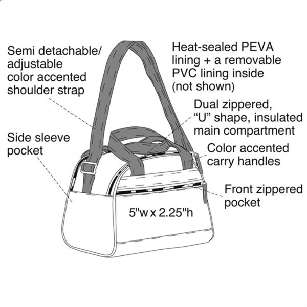 Cooler Bag, Two-Tone Accent 6 Pack Cooler - Image 5