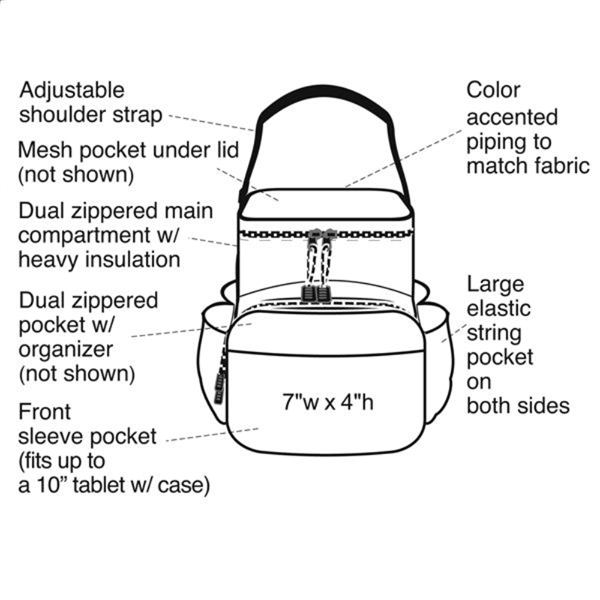 Cooler Bag, 12-Pack Plus Cooler,  Portable Insulated Bag - Image 5