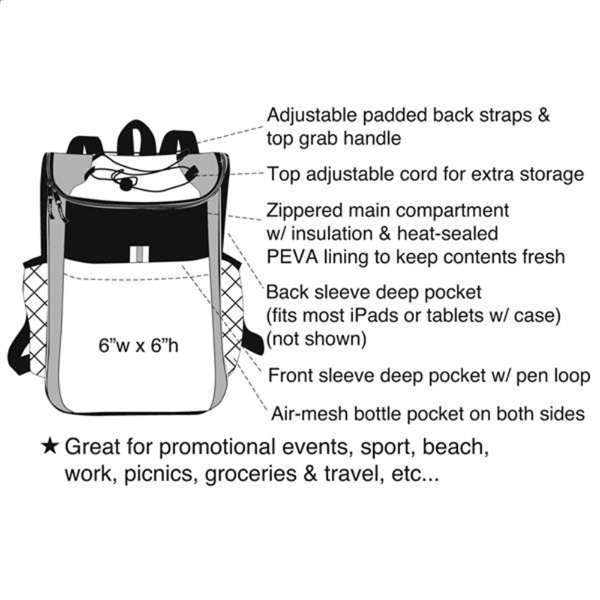 Cooler Backpack, 18 Cans Insulated Cooler Backpack - Image 5