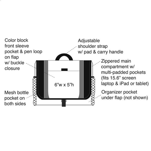 Laptop Messenger Bag, Personalised Messenger Bag - Image 3