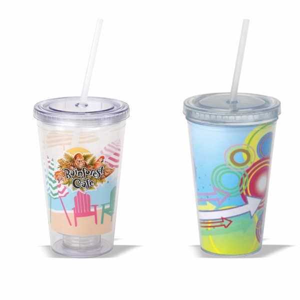 16 oz. Double Wall Tumbler with Paper Insert - Image 1