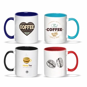 Photo Mug, 11 oz. Coffee mug with Handle (Two Tone)
