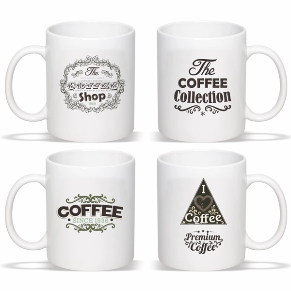 11 oz. Ceramic Coffee Mug with Handle - Image 4