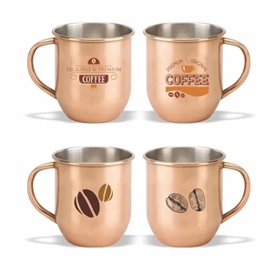 Coffee mug, 17 oz. Copper Color Plated Stainless Steel Mug
