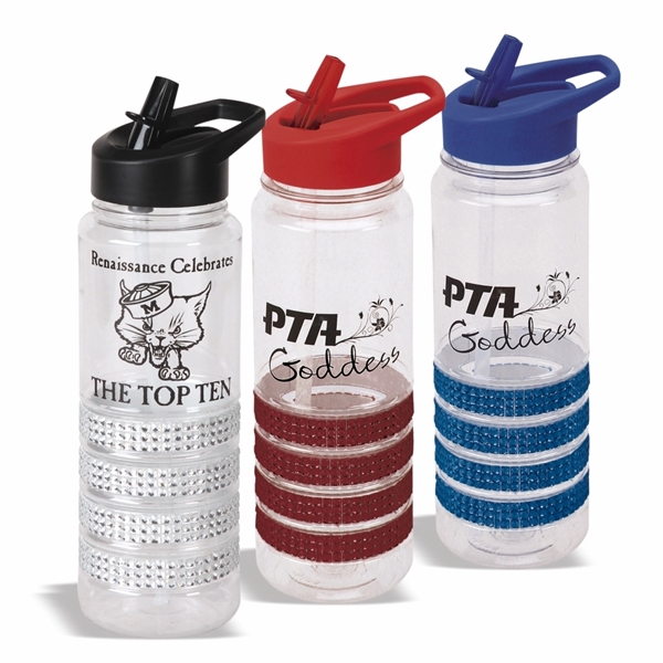 Water bottle, 24 oz. Bottle with Sparkle Bands - Image 1