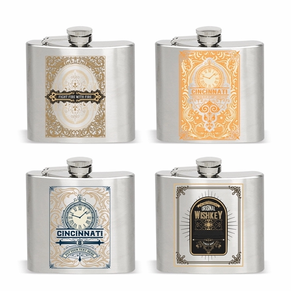 5 oz. Stainless Steel Liquor Flask, Personalised Flask - Image 4