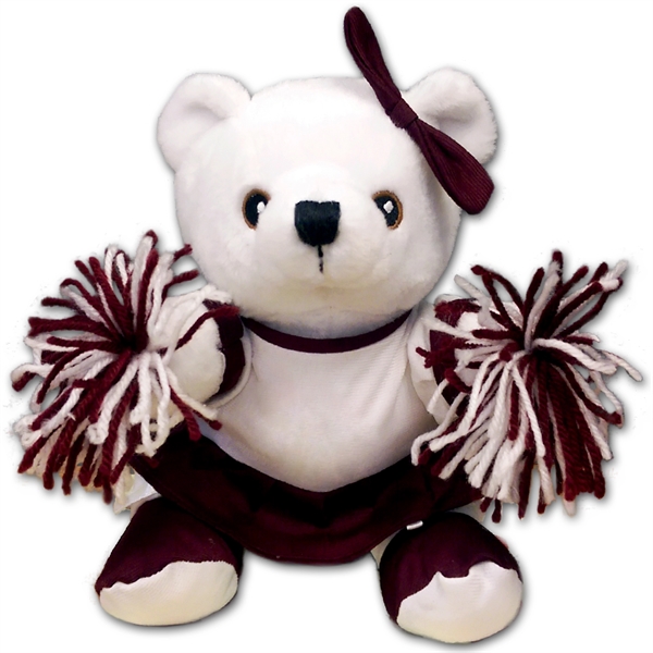 9" Wide Bodied Cheerleading Bear - Image 2