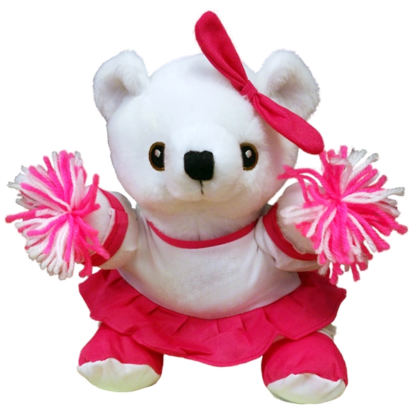 9" Wide Bodied Cheerleading Bear - Image 3