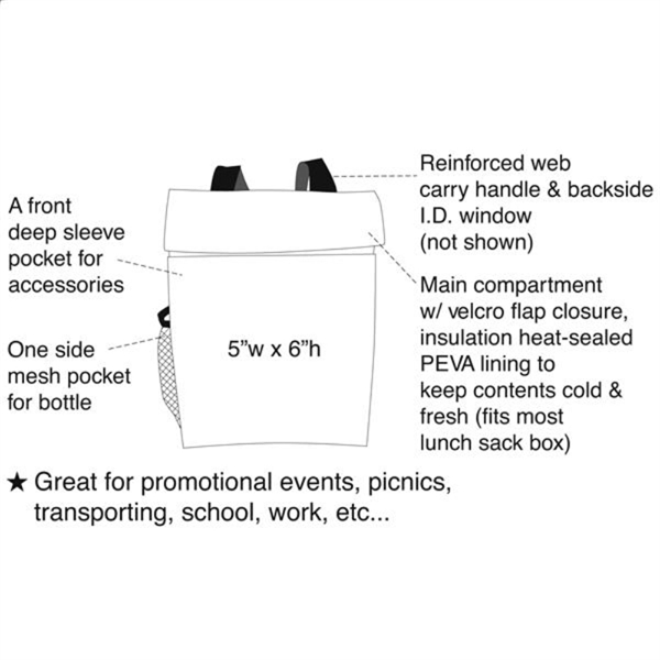 Lunch Bag, Basic Lunch Sack, Lunch Cooler, Travel Cooler - Image 5